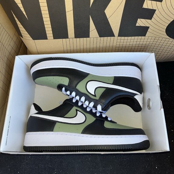 NEW Nike Air Force 1 By You Leather White Green Black HF0663-900 Women’s Size 9 - Picture 6 of 7